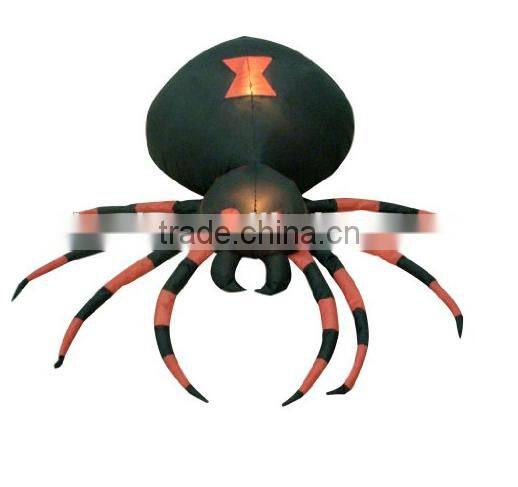 4 Foot Wide Halloween Inflatable Black Spider Yard Decoration