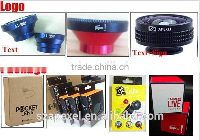 Apexel 4 in 1 set Selfie Stick with Cable 3.5mm and 3 in 1 Lens Wide Angle Macro lens Fisheye Lens for iPhone Samsung