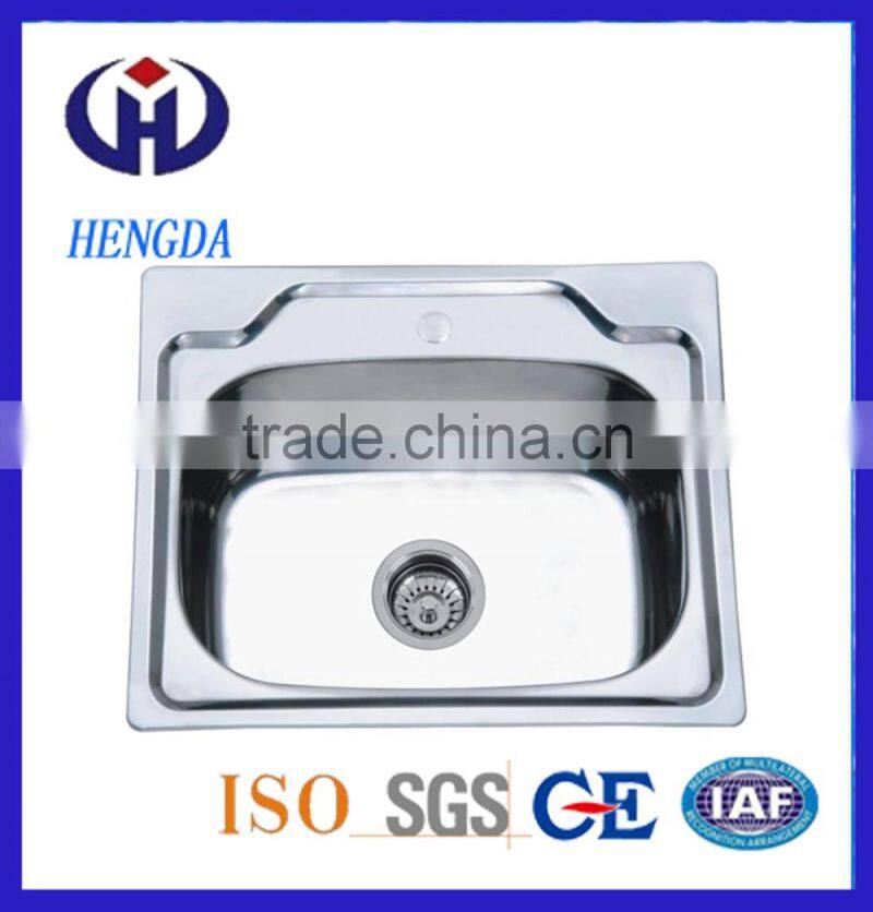 Restaurant single bowl kitchen stainless steel vegetable wash Sink