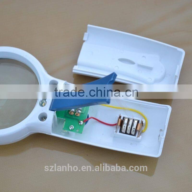 5X magnifying glass loupe 60MM Jewelry Loupe Glass Magnifier With LED Light