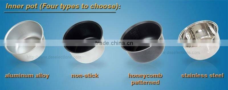Deluxe stainless steel notic-stick inner pot low price 1.5L CE ROHS CB GS rice cooker