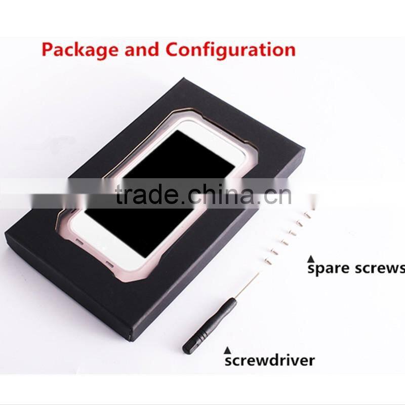 Luxury aluminum metal frame rubber silicone bumper hard case cover for Xiaomi mi4i for Samsung galaxy mega 6.3 for Sony