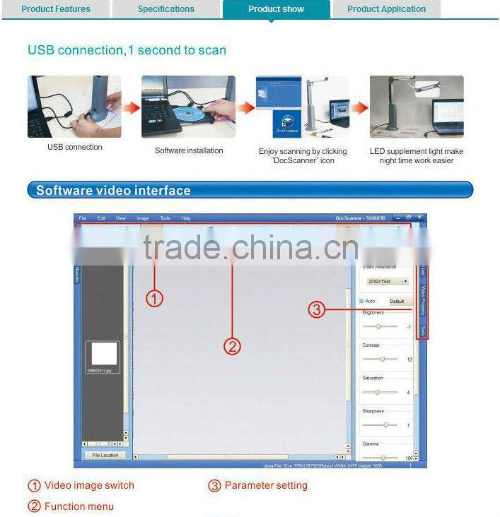 high resolution easy scan office scanner,CE,ROHS,FCC certificate