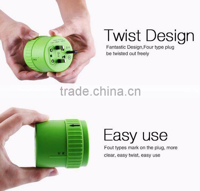 Multifunction Rotatable 4 Port USB Power Adapter for Business Travel adapter