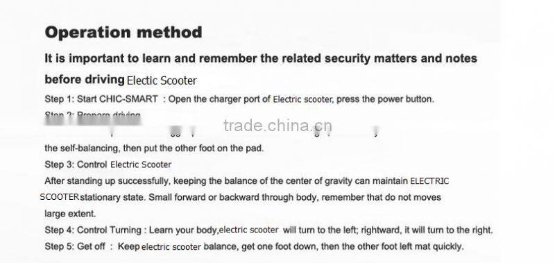 2016 Best Christmas Gift Self Scooter Two Wheels Self Balancing Scooter Wholesale Price