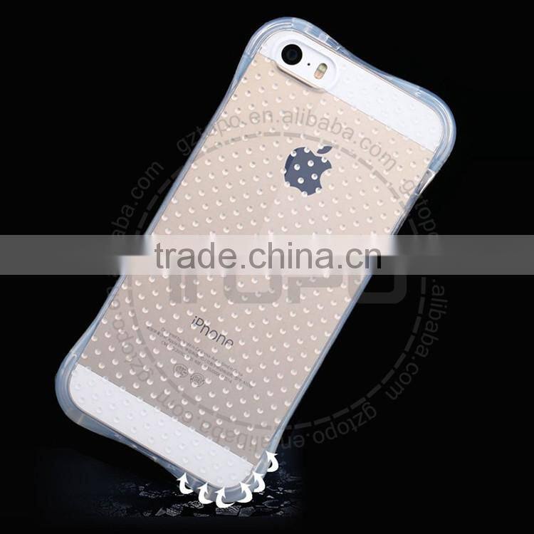 Wholesaler Factory price Shockproof Gasbag Soft TPU Cover airbag Anti-Fall cell phone Anti-knock case for iPhone 5 5s 6 6s plus