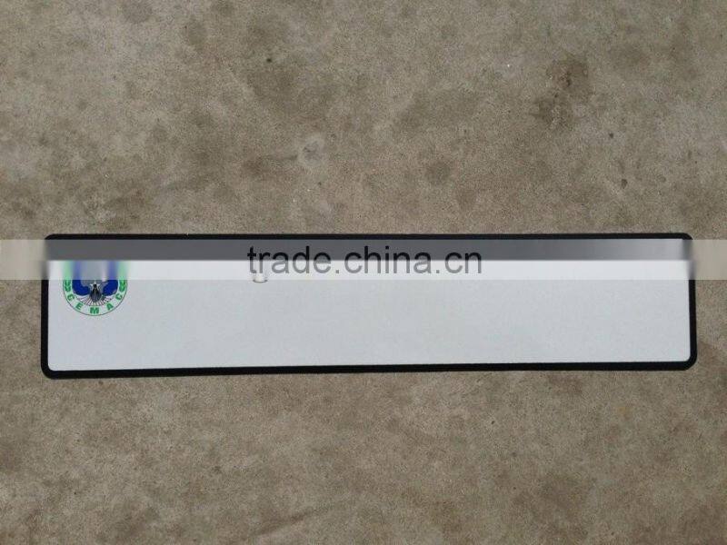 BF blank license plate