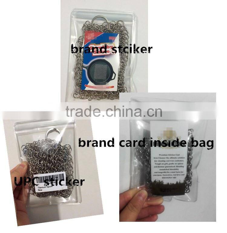 2015 new chainmail stainless steel iron cast cleaner