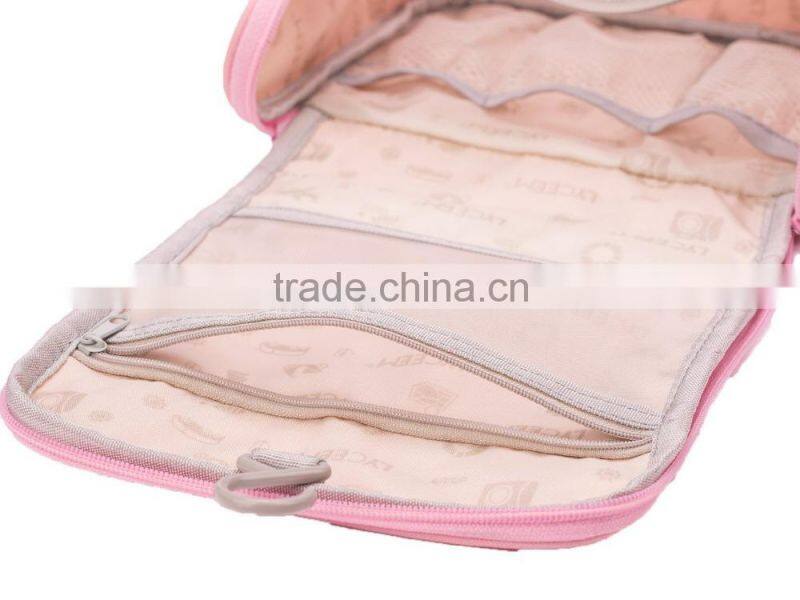 China mesh makeup bag double open