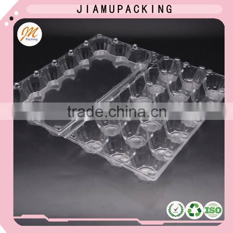 Wholesale 18 hole PET plastic transparent egg tray