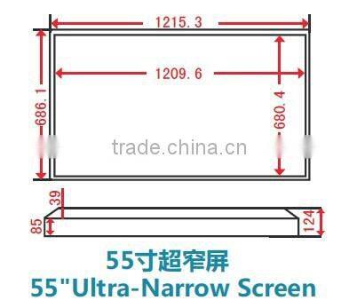 55 inch Super slim LCD video wall,Ultra narrow splicing screen