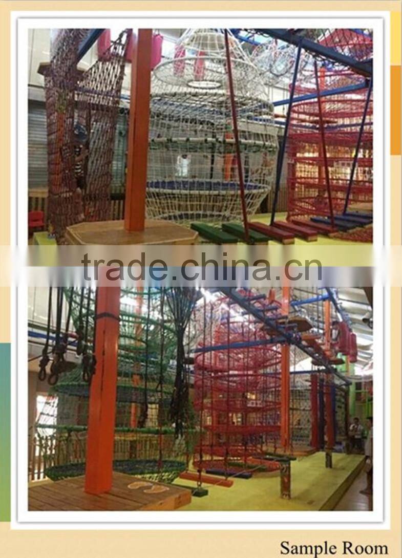 2015 New Fashion Kids Indoor Playground High Ropes Course Equipment For Sale
