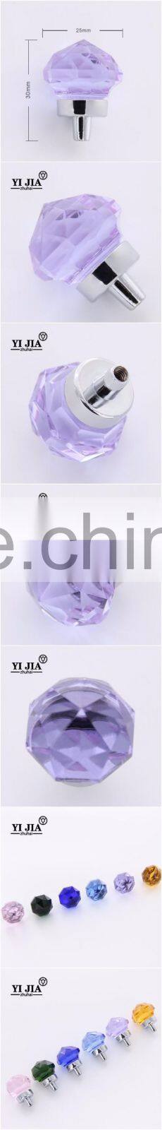 Furniture Hardware Cabinet Drawer Glass Crystal Knobs