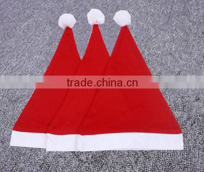Hot sale 28*35cm size non-woven fabric christmas hats for adults