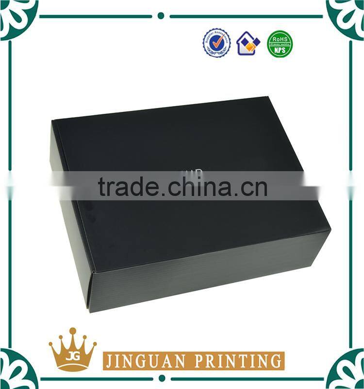 Black shipping corrugated box