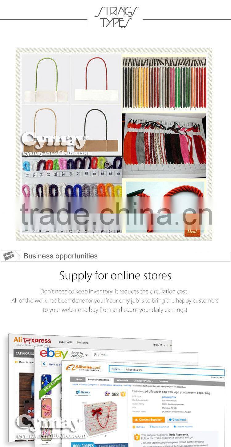 Fast prodcution coated paper shopping bag , custom paper bag MOQ 500Pcs