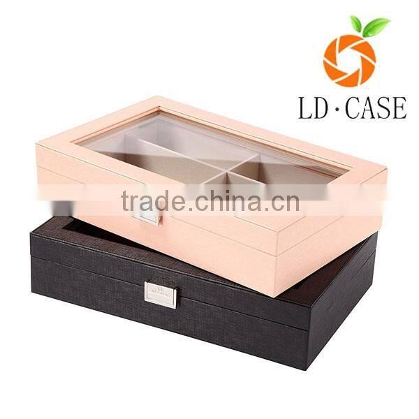 Eyeglass Sunglass Oversized Glasses Jewelry Display Case PU Leather Organizer Eyewear Storage Box