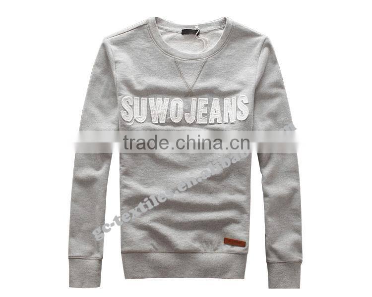 Fleece Hoodie Sweater with applique/emb logo