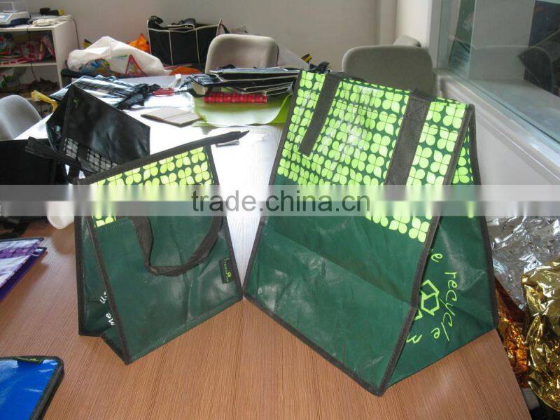 folding bag/folding shopping bag/folding cooler bag with stand