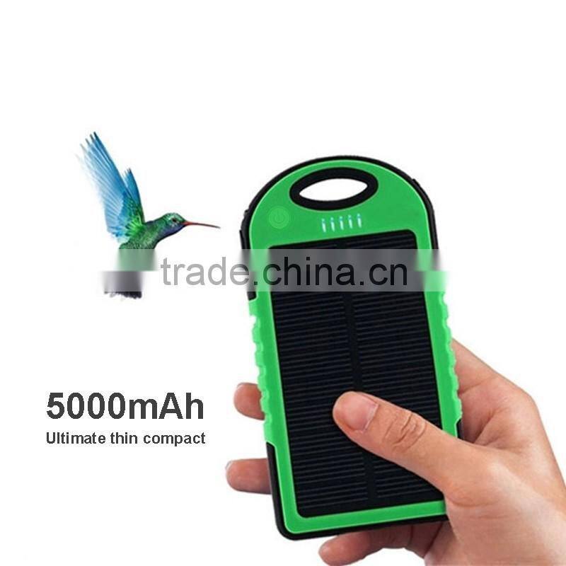 Solar Mobile Power Supply 4000mah Dual USB Solar Power Bank Emergency Charger Backup Battery