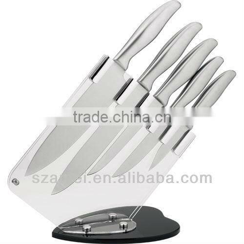 exquisite half round crystal acrylic knife display stand