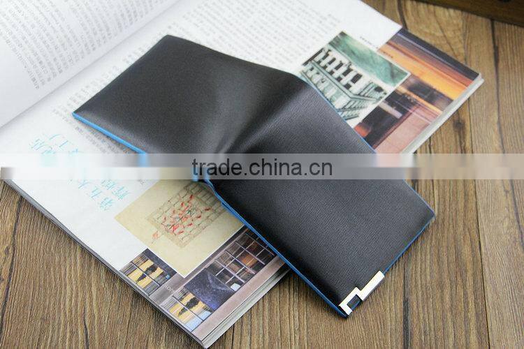 High Quality Brand Blue Edge Best Men's PU Leather Wallet Purse Credit Card Holder Bifold Wallet