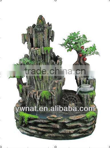 2013 new design and cheapest decorative resin water fountain for indoor or office