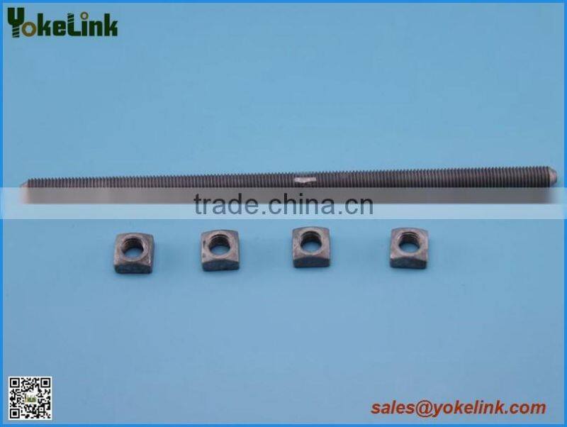 Pole line fitting full thread double-arming bolt
