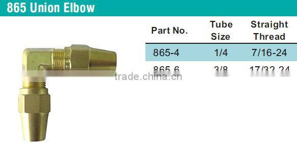 Union Elbow 265AB, 865 Union Elbow,Air Brake Fittings for Copper Tube,Brass valve
