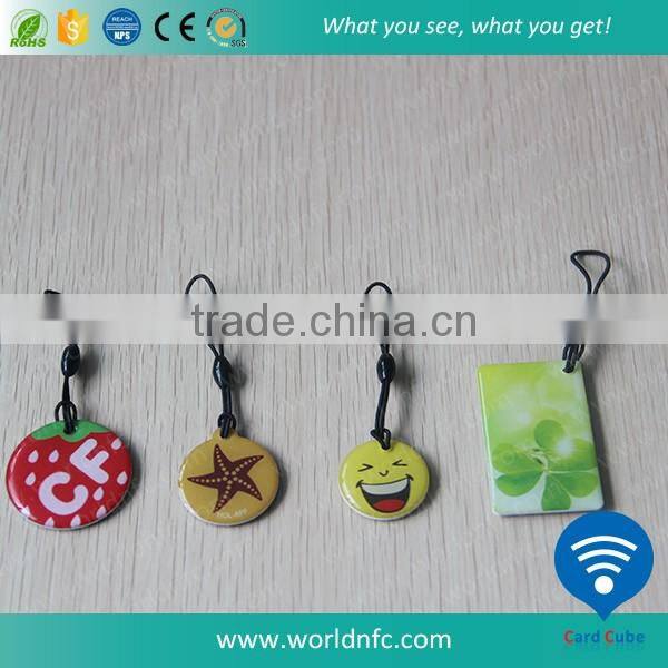 NFC Pet NTAG213 Tag with QR Code Printed