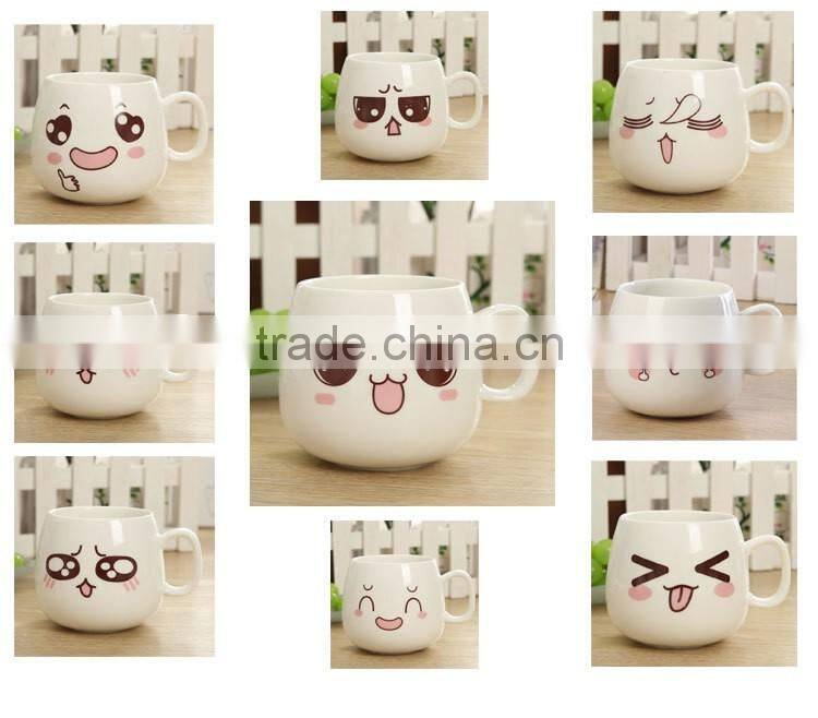 Happy promotional ceramic mugs