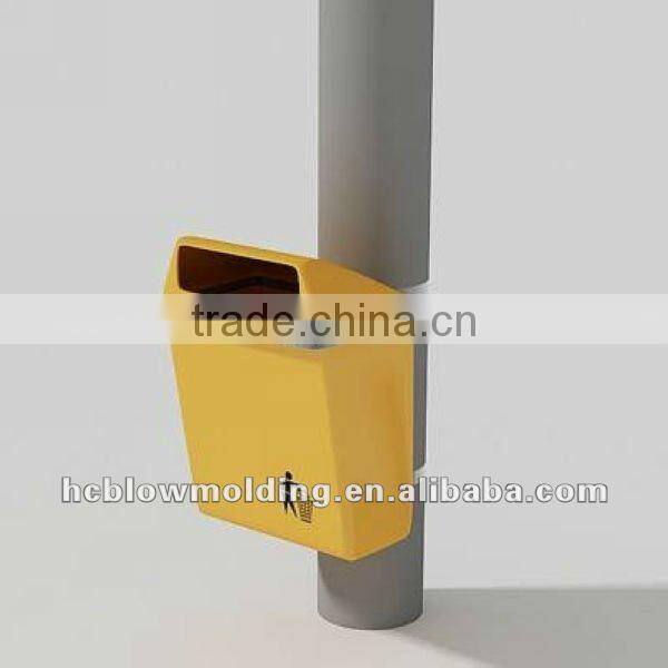 OEM plastic blow molding waste bin garbage can with lip Huizhou factory