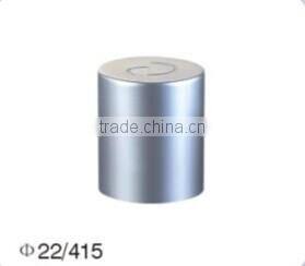 Double layer cap 22/415 shiny aluminium plastic screw cap cosmetic lid