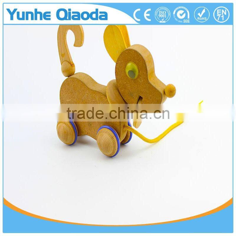 colorful Pull Along Dog Wooden Toy as you pull they make a fun baby