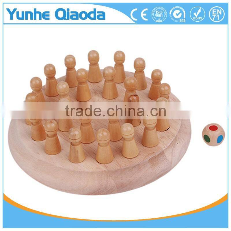 OEM custom kids intelligence wooden education toy play chess game
