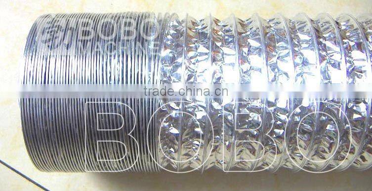 Plastic and aluminum flexible duct machine