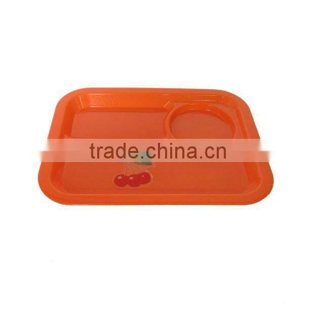 6pcs plastic rectangle plate picnic tableware set