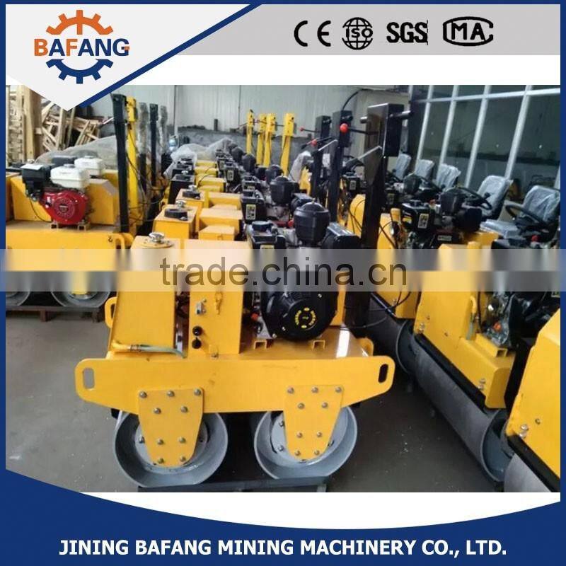 GX270 gasoline walk behind double drum road roller compactor