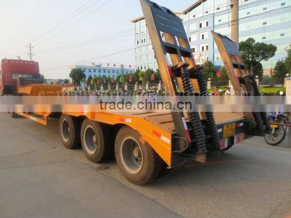 3 Axles Heavy Duty Low Flatbed Semi Trailer 50Ton