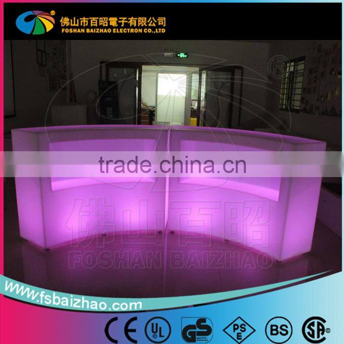 illuminated plastic Outdoor lighting bar table / Led waterproof bar counter