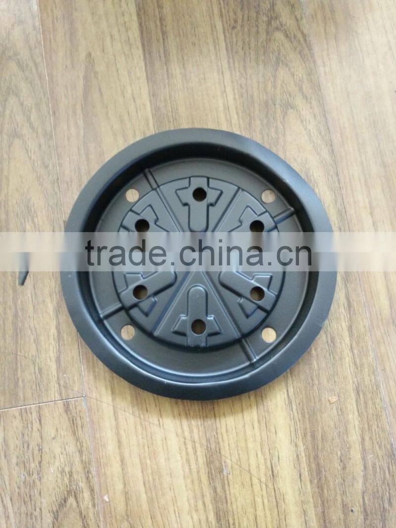 Black PS plastic flowerpot backing base, 18*18*1.6cm