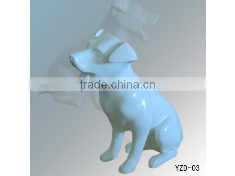 2016 new display fiberglass dog mannequin for sale