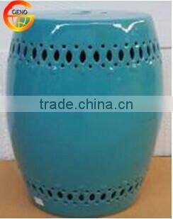 blue excellent ceramic drum stool for garden