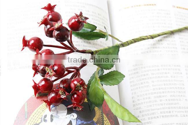 Christmas flower arranging accessories plastic little pomegranate decorative artificial flowers