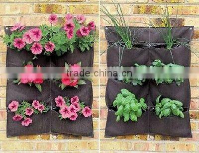 Vertical Hanging Wall Garden 6 Pocket Planting Bags,6-pocket Vertical Garden