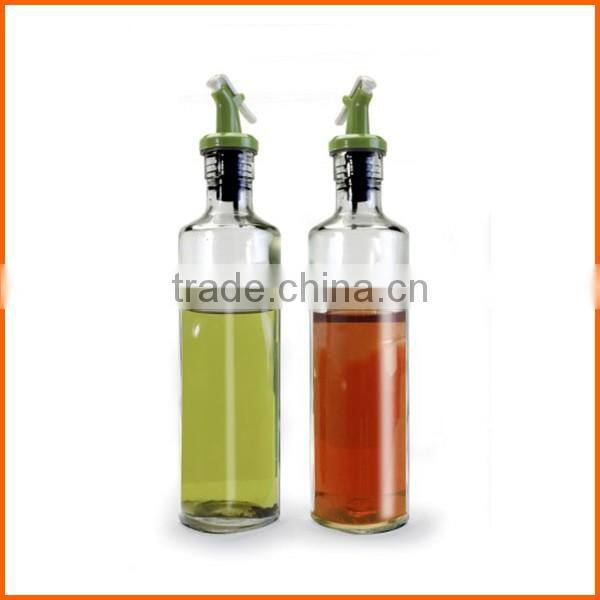 Customized round glass cooking oil bottle
