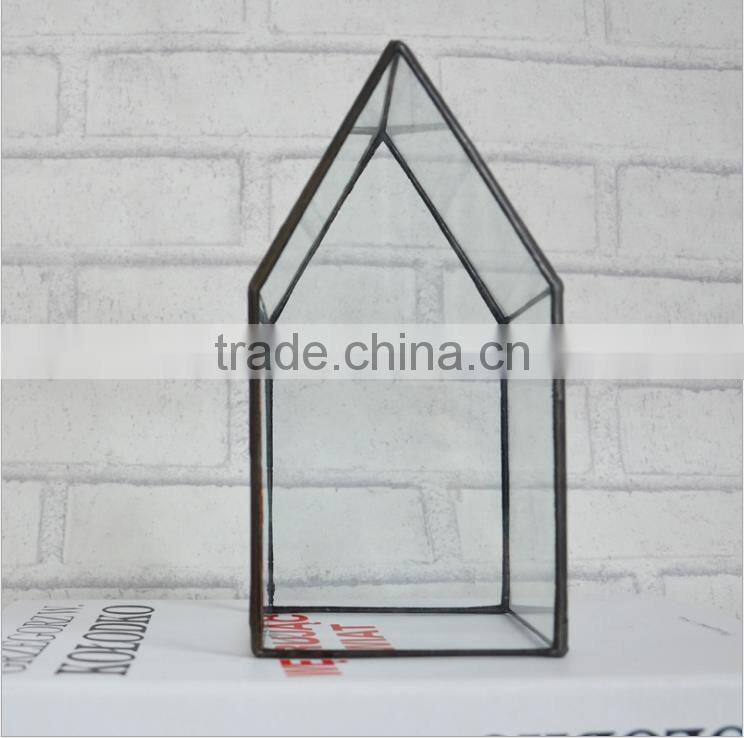 Decorative Glass House Design Night Light, Wooden DIY Fireworks Silver Flower Beautiful Bedding Room Warm Light