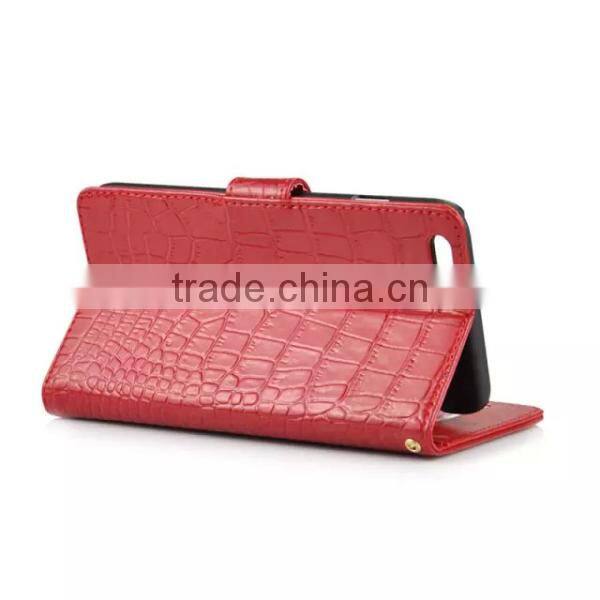Fashion crocodile pattern leather flip mobile phone case,genuine leather case for iPhone 6 6Plus