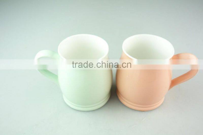Good quality 480ml cermaic coffee mug, hot sale drum shaped color mug with cheap price