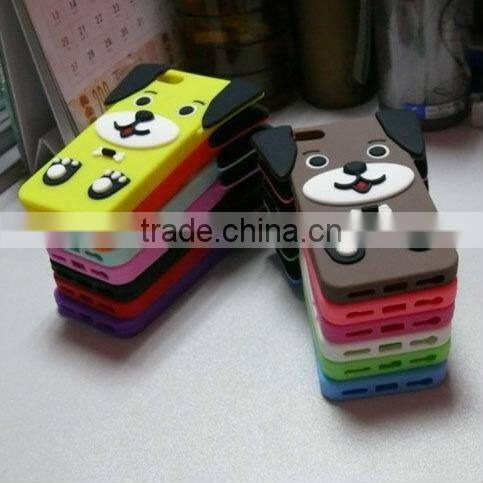 Cute pug style Silicone mobile phone cover